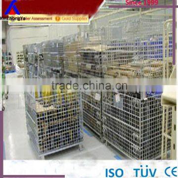 Metal steel collapsible warehouse storage wire mesh pallets cage