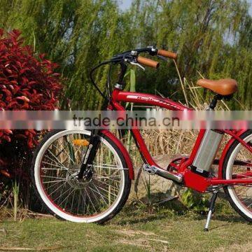 buy 250W 36V electric chopper beach cruiser bicycle with cheap price