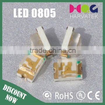 0.06w 20mA smd led sanan chip 0805 yellow flashing smd led