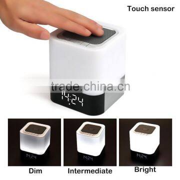 LED Night Lights Touch Alarm Mini Speaker photo-2