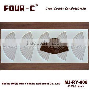 fan shape Silicone chocolate mold, chocolate decorating tools, silicone mold