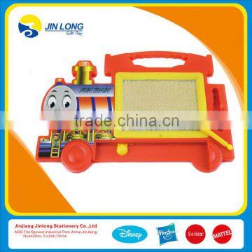 Hot selling kids train shape Magnetic Drawing Board