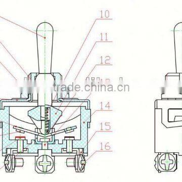Generator Switch/50A Toggle SwitchWaterproof Reset Switch/generator Switch