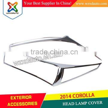 2014 Corolla ABS Chrome Car Head Lamp Cover