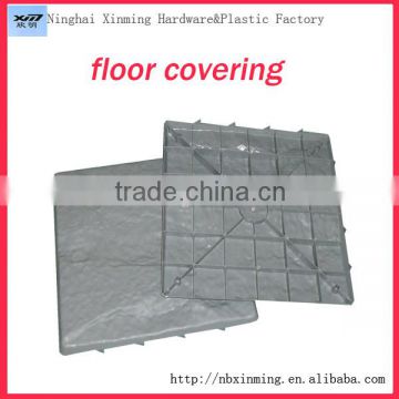 Grey rectangle plastic flooring