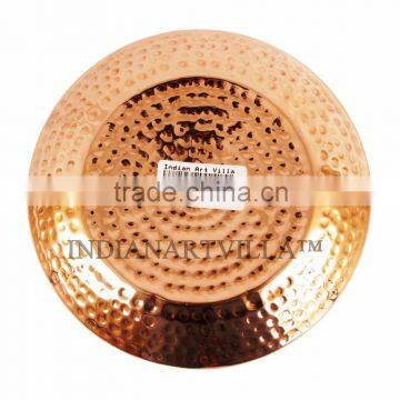 IndianArtVilla High Quality Steel Copper Handi Serving Bowl 1350 ML - Serving Dish Curry Home Hotel Restaurant Tableware