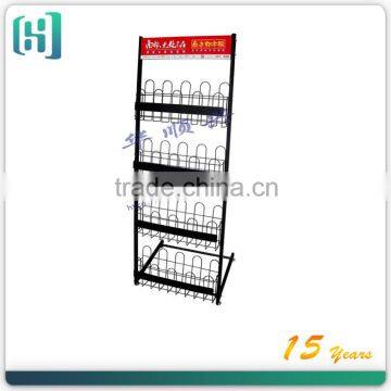 metal wire net supermarket magazine stands HSX-1566