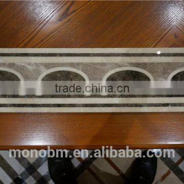 New Design 150*600mm water jet marble border design backed porcelain