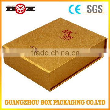 Golden paper foldable box with empty inside