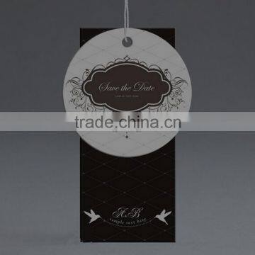 black price tag with company logo