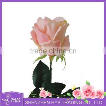 Trade assurance single stem real touch silk rose flower for decorative artificial flower shop