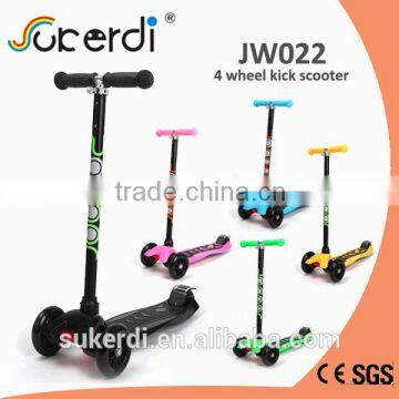 CE SGS certificated aluminum 4 wheel scooter kick scooter motor