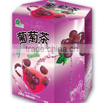 oem inhua single chamber kakoo grape flavored tea with string and tag