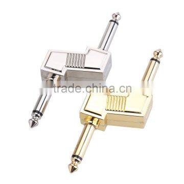 Z Type Audio Adaptors 6.35mm 1/4" Plug Connecting Jack Zinc Alloy Connector for Electric Effect Pedal photo-2