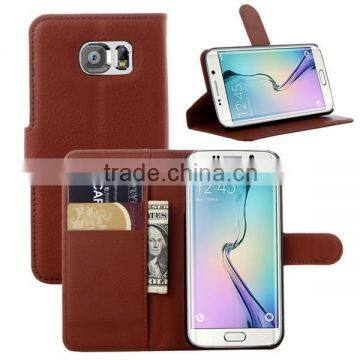 for Samsung galaxy S6 edge leather case protective sleeve around the open card bracket phone case / Shell