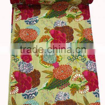 TRADITIONAL HANDMADE KANTHA WORK BEDSPREADS