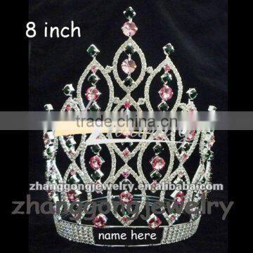 Beauty colored crystal queen pageant crown