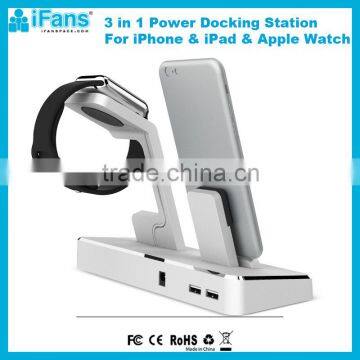 Wholesale Quality OEM 3 IN 1 Multi USB Docking Station For iPhone Aluminium
