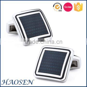 Fashionable Personalized Black Polished Enamel Cufflinks