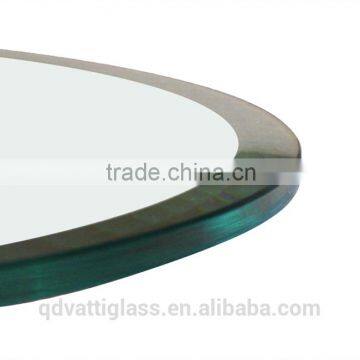 Toughened glass factory supply 10mm glass processing tempered white glass circular bevel edge processing customized desktop