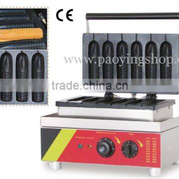 6pcs Commercial Use Non-stick 110v 220v Electric Lolly Waffle Corn Dog Baker