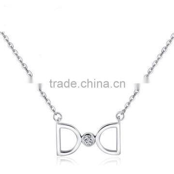 double D shaped newest model latest korean 925 sterling silver wholesale pendant