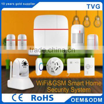 smart home 3g wireless security system with Motion sensor door sensor GSM WIFI home security Alarm System