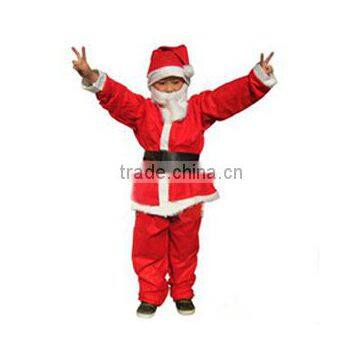 Christmas decoration, christmas garment for 4-6 year old boy, santa clause clothes, non-woven child costumes