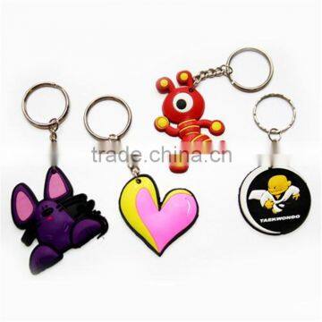 Hot selling 2d pvc keychains