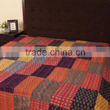 New Design Cotton Fabric Kantha Bedspread Indian Wholesale Home Textile Bedspreads