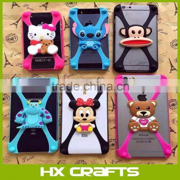 2015 universal cute cartoon frame silicone phone case for smartphone