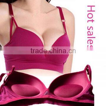 Sexy romantic heart-shaped three-dimensional thickening in models of foreign trade to gather a style Seamless Bra Sets