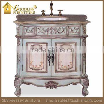 Hotel and Home Bathroom Furniture Solid Wood Antique Bathroom Vanity Sink Cabinet