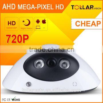 Cheapest HD h.264 720P AHD bat Plastic indoor IR night vision dome security hd cctv camera