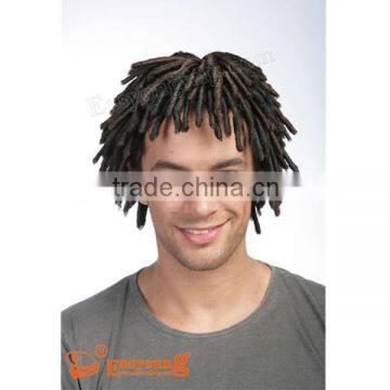 Party wig, plastic dreadlock braids football fans wigs for black men