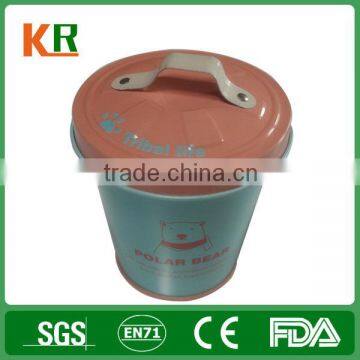 Recycled Material Small Round Shaped Pigment Tin Bucket