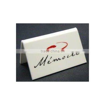 Bent White Acrylic Sign