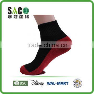 Normal Red Foot Black Body Low Cuff Ankle Sports Socks