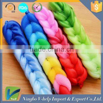 High quality nylon bath mesh shower sponge back scrubber