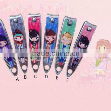 Cute stailess steel nail clipper with beautiful patterns