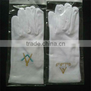 uniform for marching band white cotton gloves with snap button