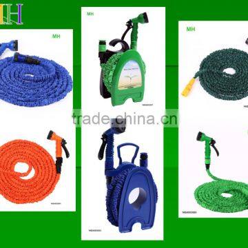 Elastic Retractable Pipe Garden Water Hose with Plastic Connecter and Nozzle