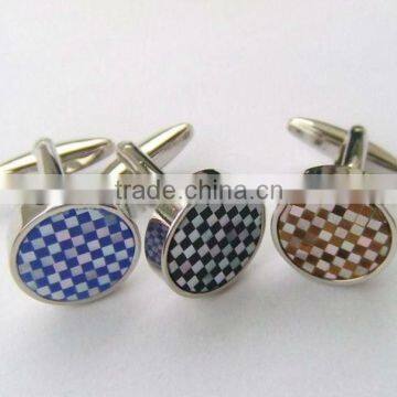 round metal cufflinks