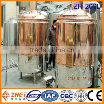 500L beer brewing equipment, used at bar, restaurant, made by red copper, SS material