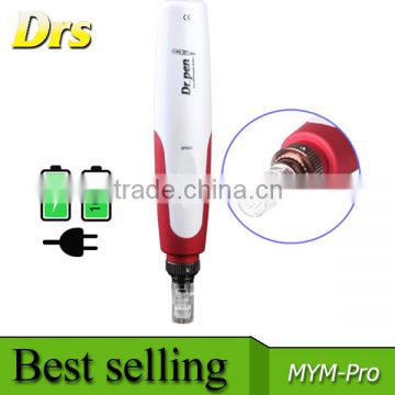 dermapen derma pen MYM derma stamp and 2 pcs needles tips,meso pen electric derma stamp MYM derma pen mirco needle roller