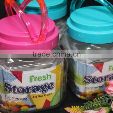 Square Plastic Fresh Food Storage Container 1.2L for Pasta, Coffee, Tea, Crackers and Candy photo-2