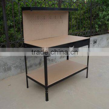 Heavy duty metal work benches with two drawers