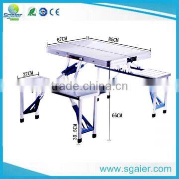 2016 outdoor foldable aluminum picnic table and chairs/portable wholesale picnic table