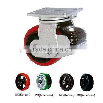 Heavy Duty Spring Shock Absorbing Casters