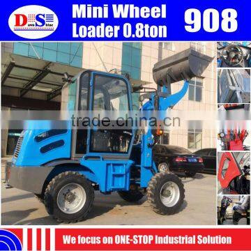 Low Price Mini Front Loader 800kg - Mini Wheel Loader ZLY908 ZL08 China Mini Loader